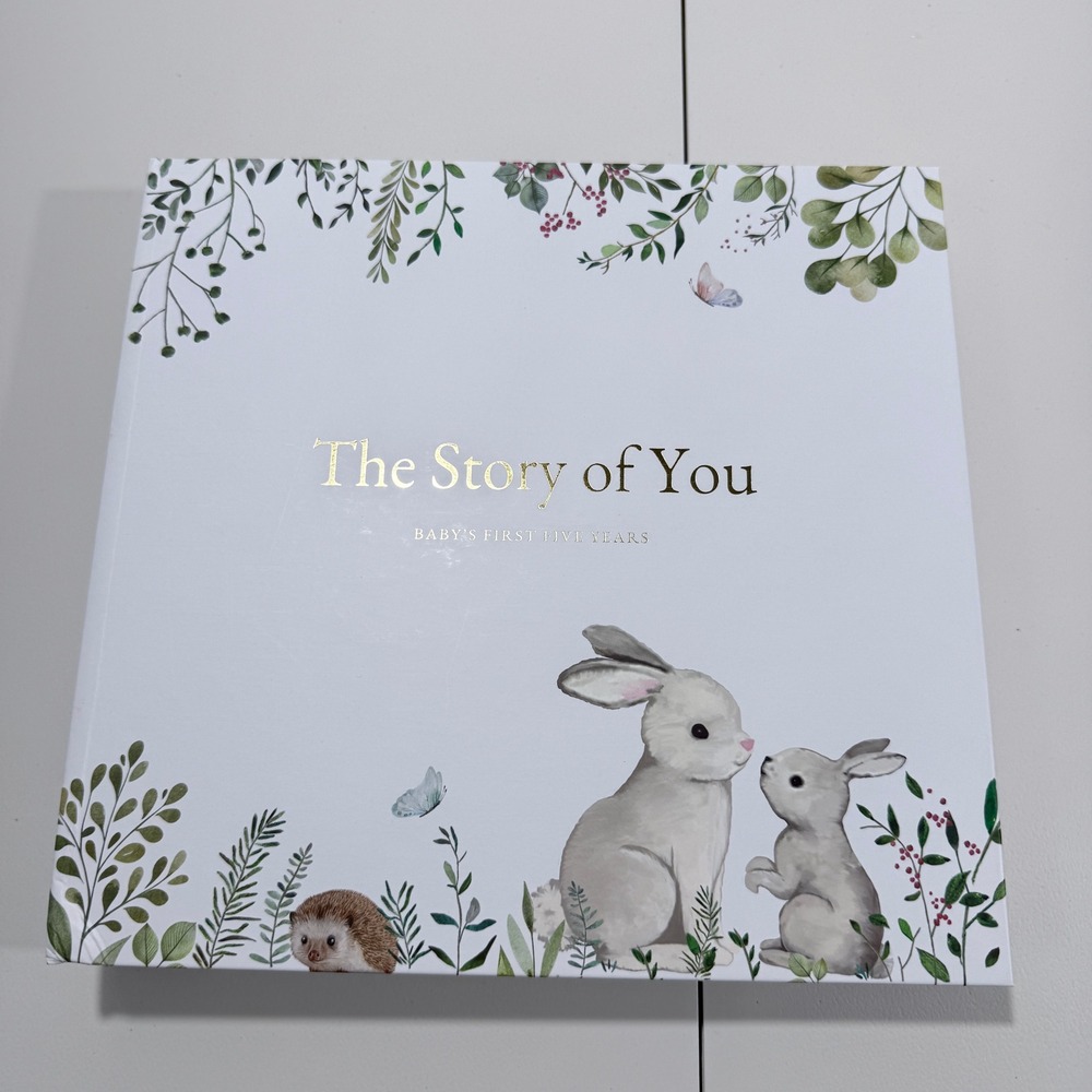 Zibi & Zane The Story‎ of You Baby Memory Book Unisex OS White Woodland Animal